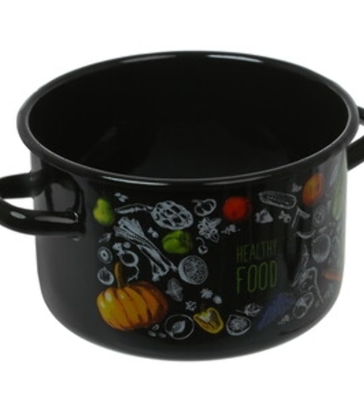 Кастрюля Appetite 1RD221М Healthy food с крышкой, эмалированная сталь 5,5 л