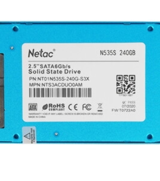 Накопитель SSD Netac N535S, 240Gb, 2.5', SATA-III, R/W 540/490