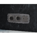 Рамка OMEGA Radian (Антрацит серый Стекло органическое) 4-ая OF320654, фото4