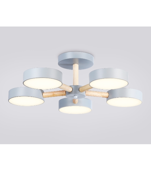 Светильник Ambrella light FL4826/5 GR серый 3000K-6400K 65W D580*160 (ПДУ ИК)