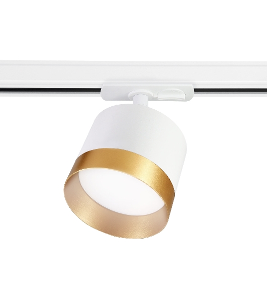 Трековый однофазный светильник Ambrella light GL5361 WH/GD белый/золото GX53 max 12W