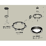 Светильник Ambrella light XR92051201/6 SBK/FR черный песок/белый матовый GX53  (A9205, C9232, N8434), фото 1