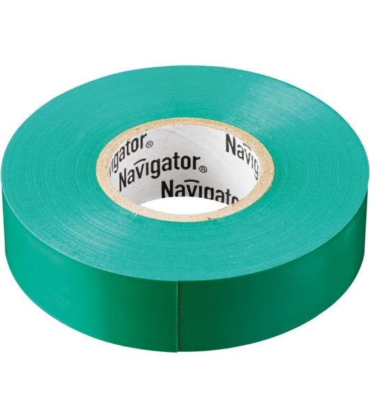 Изолента ПВХ Navigator 19 мм (рул.20м) зел. NIT-A19-20/G