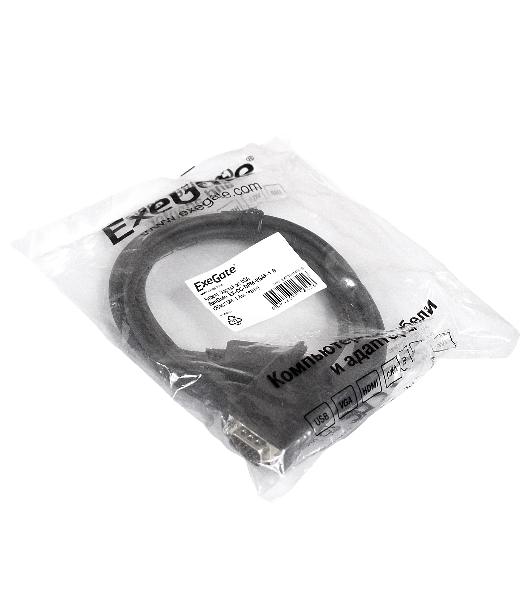 Кабель ExeGate EX284914RUS DisplayPort-VGA ExeGate EX-CC-DPM-VGAM-1.8 (20M/15M, 1,8м, экран)