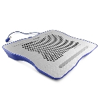 Подставка для ноутбука CROWN CMLC-1001 silver&blue (до 15,6', материал металл Вес 530 г Размер 331* 264*43 мм), фото 1