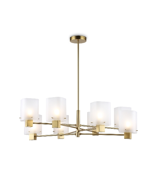 Люстра Ambrella light LH57033/8 BS/SM латунь/дымчатый E14/8 max 40W D830*710