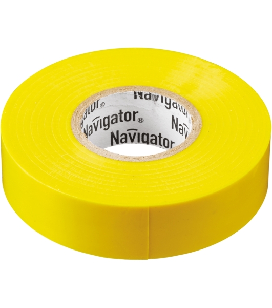 Изолента ПВХ Navigator 19 мм (рул.20м) жел. NIT-A19-20/Y