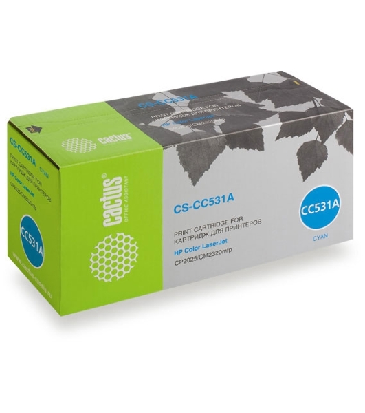 Картридж лазерный Cactus CS-CC531A голубой (2800 стр.) для HP Color LaserJet CP2025/CM2320mfp