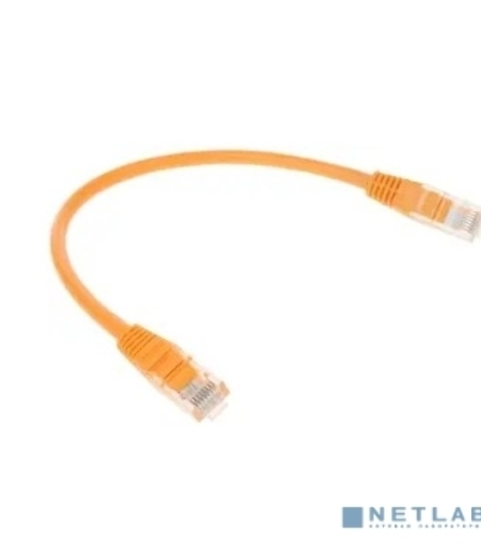 Патч-корд UTP Cablexpert cat.5e, 0.25м, литой, многожильный, оранжевый