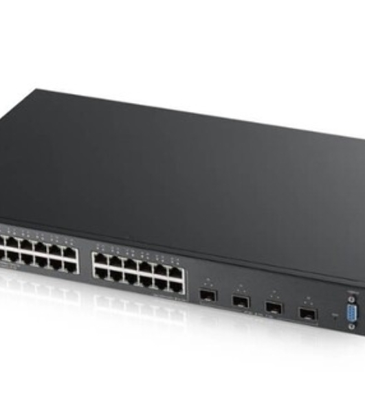 Коммутатор Zyxel XS3800-28 L2+ switch, 4xRJ-45: 1/2.5/5/10G, 8xCombo (SFP: 1/10G, RJ-45: 1/2.5/5/10G), 16xSFP +