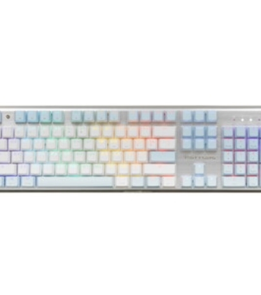 Клавиатура проводная A4Tech Fstyler FS100 Neon, USB, синий/белый