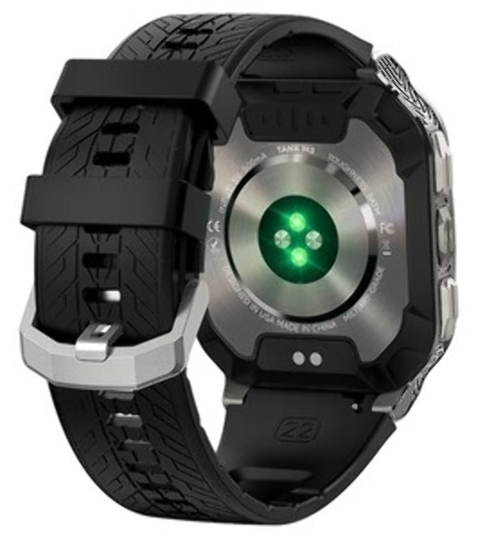 Умные часы KOSPET Tank M4C, 1.96' AMOLED, Bluetooth, GPS, IP69, серебристый