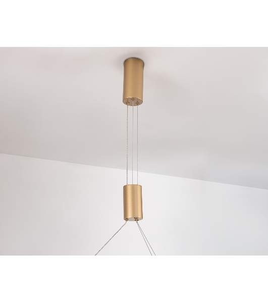 Подвесной светодиодный светильник Ambrella light FL5846/1+3 GD золото 40W 3000K/4200K/6400K D600*1200 (без ПДУ)