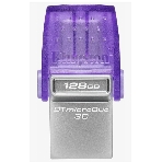 Флешка USB Kingston DataTraveler microDuo 3C (DTDUO3CG3/128Gb), 128Gb, USB 3.2 Gen 1/Type-C, R/W 200/15, фиолетовый, фото9