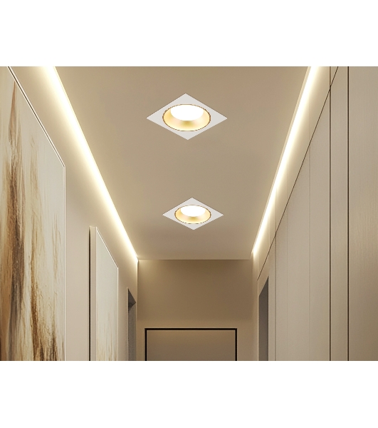 Светильник Ambrella light TN52338 SWH/SGD белый песок/золото песок GX53 max 12W 115*115*25