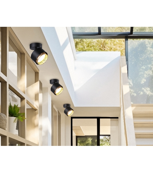 Светильник Ambrella light TN71282  BK/GD черный/золото GX53 max 12W D95*137