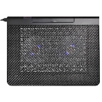 Подставка Buro 17'398x300x29мм 2xUSB 2x 140ммFAN 926г металлическая сетка/пластик черный, фото 1