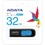 Флешка USB ADATA UV128 (AUV128-32G-RBE), 32Gb, USB 3.0, R/W 100/30, черный/синий, фото10