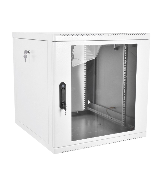 Шкаф телекоммуникационный настенный разборный 12U (600х650), съемные стенки, дверь стекло