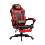Кресло Defender CRUISER BLACK/RED черный/красный, экокожа, подставка для ног, фото14