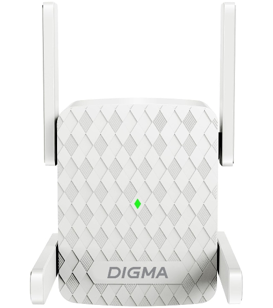 Повторитель беспроводного сигнала Digma D-WR400 AC1200 10/100BASE-TX/Wi-Fi белый