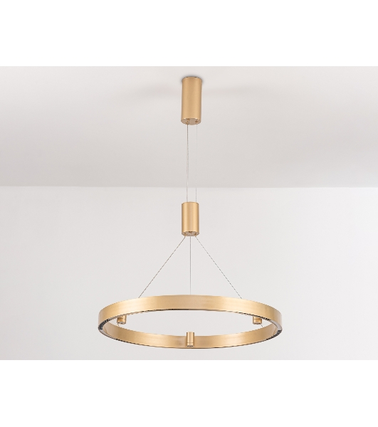 Подвесной светодиодный светильник Ambrella light FL5846/1+3 GD золото 40W 3000K/4200K/6400K D600*1200 (без ПДУ)