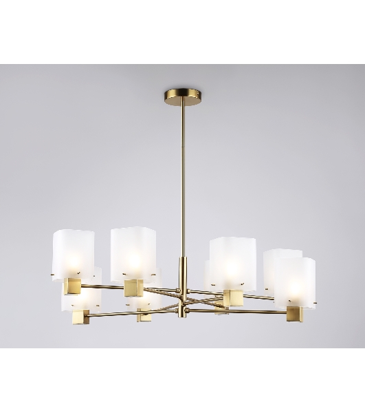 Люстра Ambrella light LH57033/8 BS/SM латунь/дымчатый E14/8 max 40W D830*710
