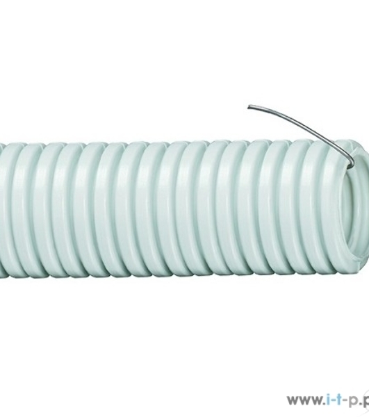 Труба гофрированная ПВХ d40 мм с зондом сер. (уп. 15 м) IEK CTG20-40-K41-015I
