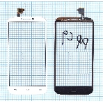 Сенсорное стекло (тачскрин) для Alcatel One Touch Pop C9 7047D, белое, фото3
