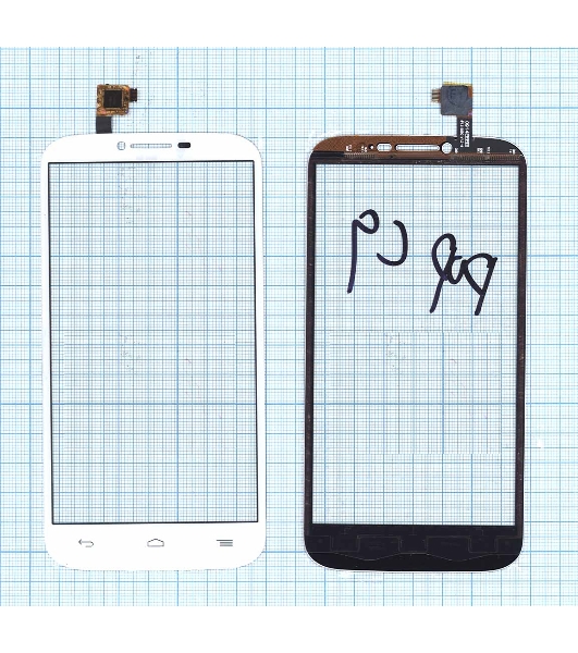 Сенсорное стекло (тачскрин) для Alcatel One Touch Pop C9 7047D, белое