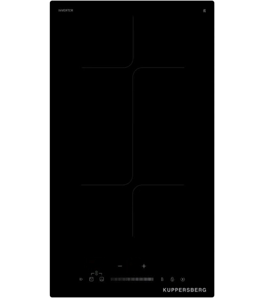 Индукционная варочная панель Kuppersberg ICI 316, 30 см, индукция, High-Tech, inverter, прямой край, 9 уровней мощности, бустер, Stop and Go, Flexi-zone, автоматическое отключение, таймер, индикатор остаточного тепла, сенсорное/слайдерное управление, черный