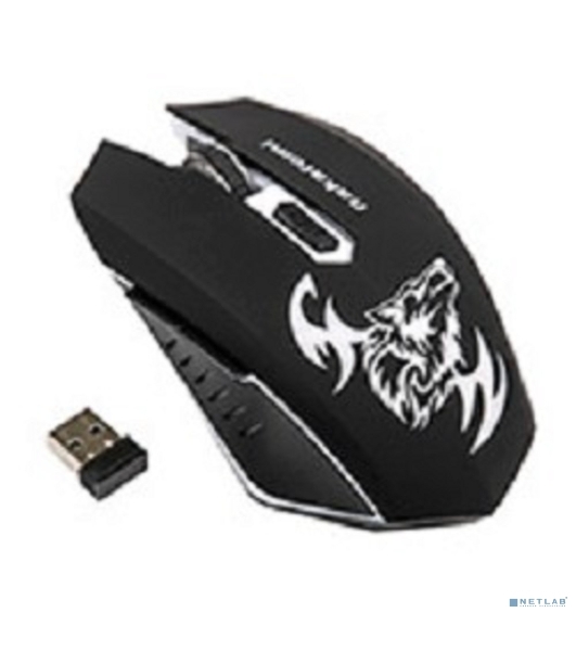 Мышь беспроводная Nakatomi MROG-15U черный, 1600 dpi, радиоканал, USB, кнопки - 6