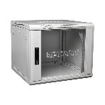 Настенный шкаф Rexant 19' 9U 600×600×501 (ШxГxВ), дверь стекло, металлическая задняя стенка, боковые съемные стенки, RAL 7035, фото 1