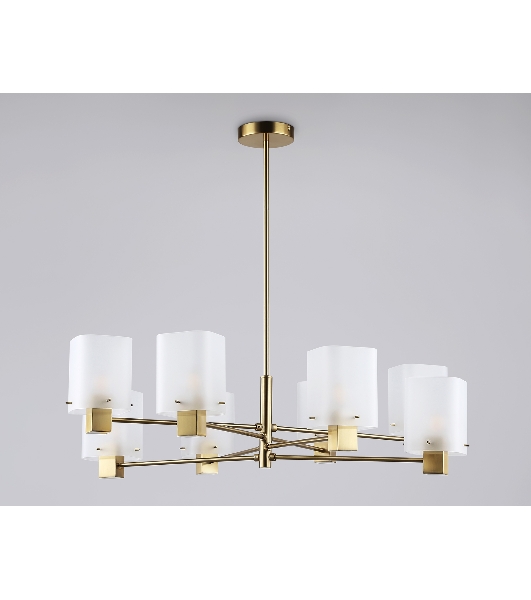 Люстра Ambrella light LH57033/8 BS/SM латунь/дымчатый E14/8 max 40W D830*710