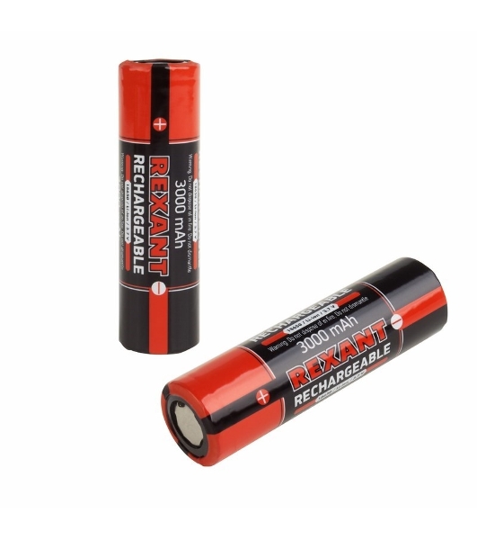 Аккумулятор Rexant 18650 unprotected Li-ion 3000 mAh 3.7 В