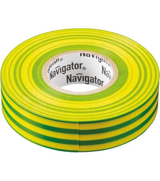 Изолента ПВХ Navigator 15 мм (рул.20м) жел/зел. NIT-B15-20/YG