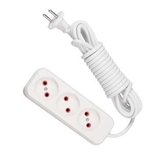 Удлинитель 3х3 м без заземл. 10А IP20 Lezard 720-0303-303