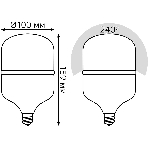 Лампа cветодиодная Gauss Elementary T100 32W 2700lm 6500K E27 LED, фото2