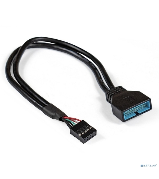 Кабель-переходник ExeGate EX284940RUS USB 2.0-USB 3.0 ExeGate EX-CC-U3U2-0.3 (9pin/19pin, 0,3м)