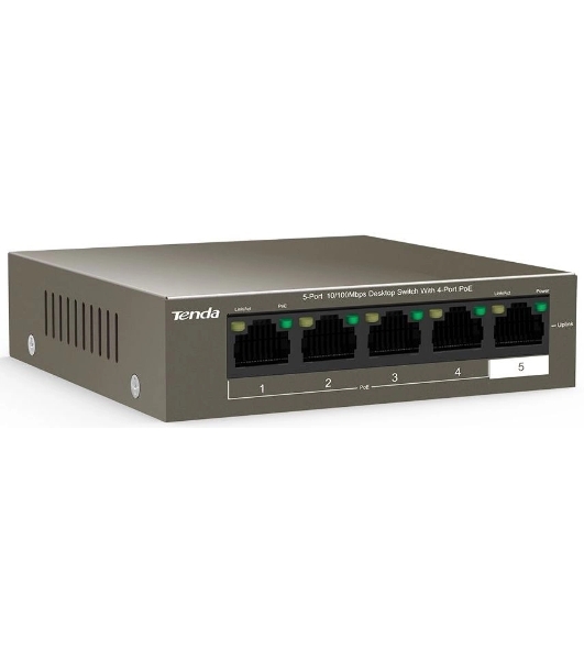Коммутатор Tenda TEF1105P-4-63W 5PORT 10/100M