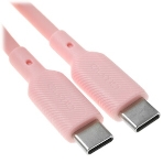 Кабель QUMO 32966 Type-C на Type-C, силиконовый, 1м, 3A, 60W, PD (розовый), фото5