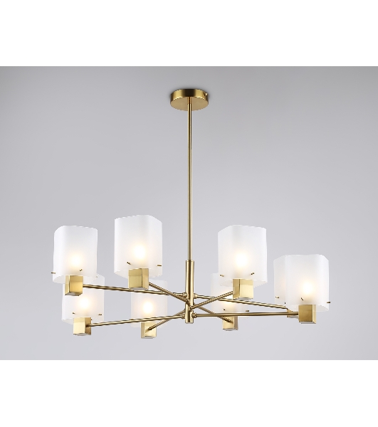 Люстра Ambrella light LH57033/8 BS/SM латунь/дымчатый E14/8 max 40W D830*710