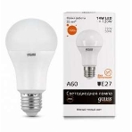 Лампа светодиодная Gauss 23219 LED Elementary A60 20W E27 1520lm 3000K 1/10/40 0, фото 1
