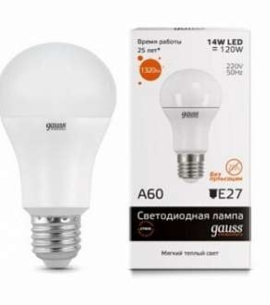 Лампа светодиодная Gauss 23219 LED Elementary A60 20W E27 1520lm 3000K 1/10/40 0