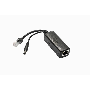 PoE-сплиттер Fast Ethernet. Соответствует стандартам PoE IEEE 802.3af. Предназначен для питания оконечных сетевых устройств, не поддерживающих PoE. Порты: вх. - RJ45(10/100 Base-T, IEEE 802.3af), вых. - кабель RJ45(10/100 Base-T)/штекер 5.5x2.1мм. Входное напряжение: DC36-57V. Выходное напряжение: DC12V/1A Встроенная грозозащита - 4kV. Размеры (ШхВхГ): 80x31x26мм. Длина кабеля - 17см. Рабочая температура 0...+40°C.