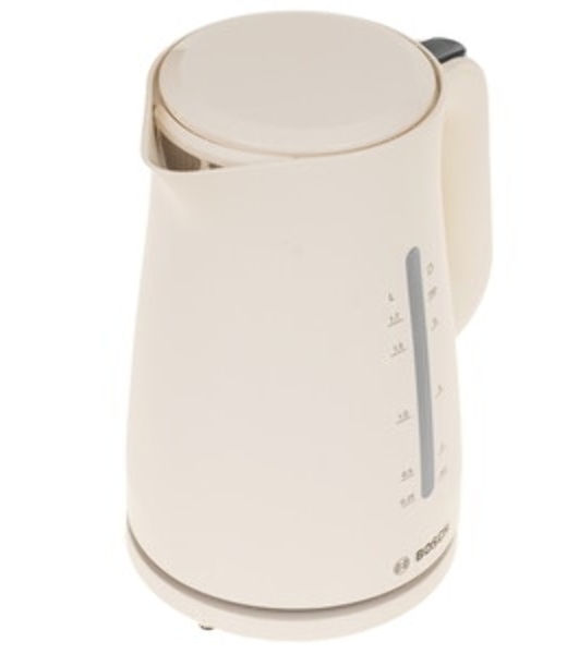 Электрочайник Bosch TWK3M127 бежевый, 1.7 л, 2400 Вт, скрытый нагревательный элемент
