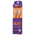 Кабель USB ACD-Allure Type-C ~ USB-A Кожа, 1м, коричневый, фото 1