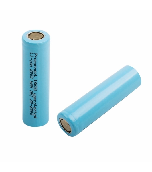 Аккумулятор PROconnect 18650 unprotected Li-ion 2000 mAh индивидуальная упаковка
