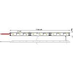 Лента светодиодная открытая, 8 мм, IP23, SMD 2835, 60 LED/m, 12 V, цвет свечения теплый белый, фото3