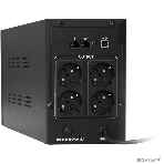 Источник бесперебойного питания ExeGate SpecialPro UNB-2200.LED.AVR.EURO.RJ.USB 2200VA/1300W, LED, AVR, 4 евророзетки, RJ45/11, USB, черный, фото6